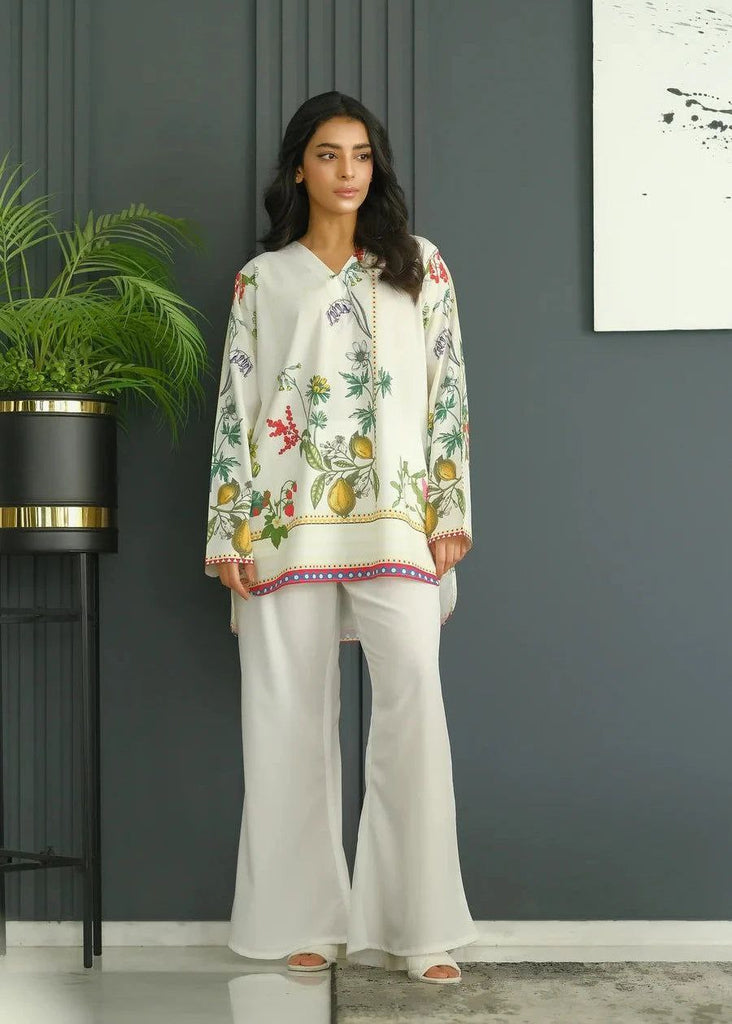 Women's Printed V Neck Long Sleeves Co-Ords Set (K204)