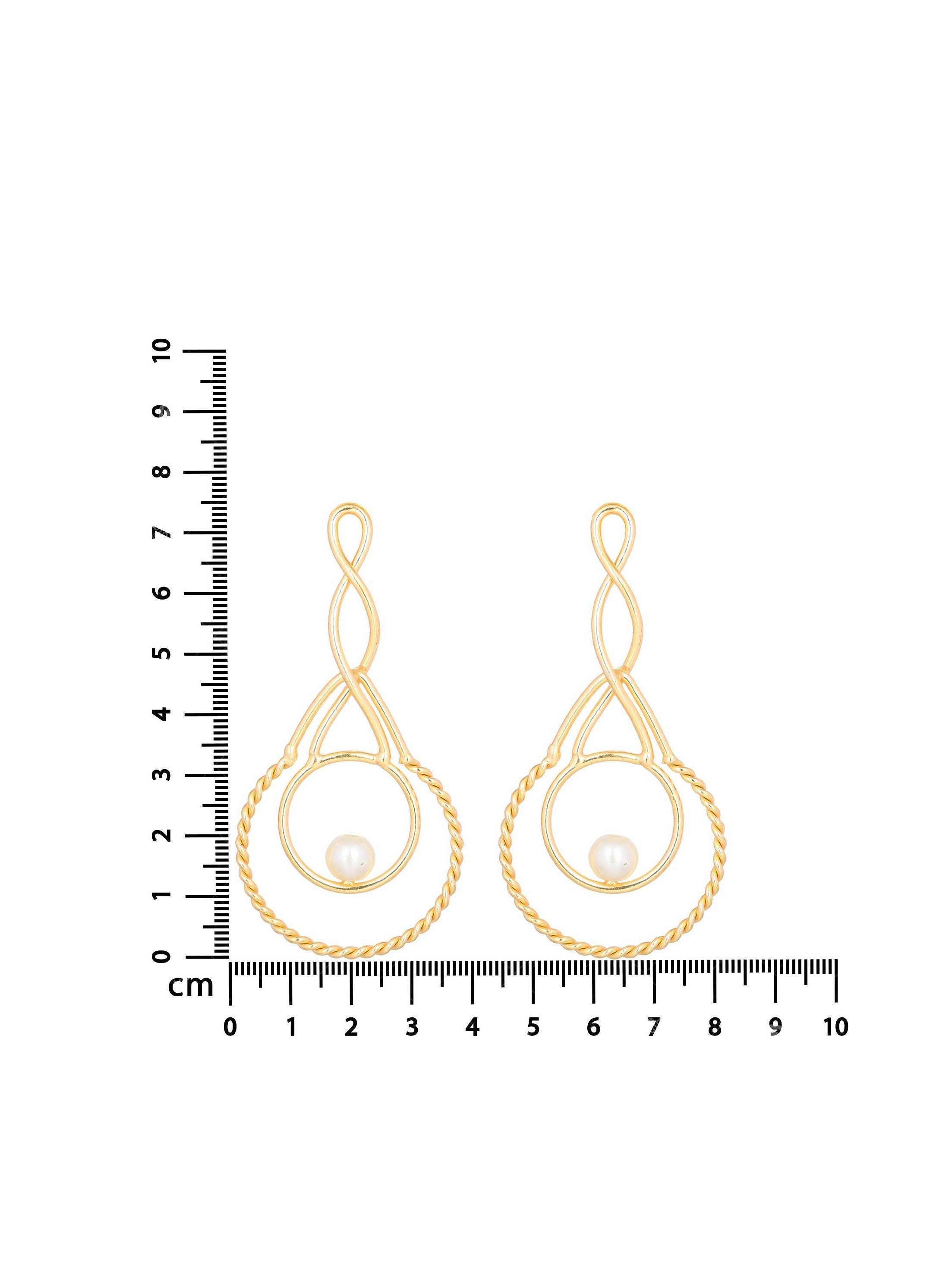 Women's Layered Twisted Golden Earrings - Zurii Jewels