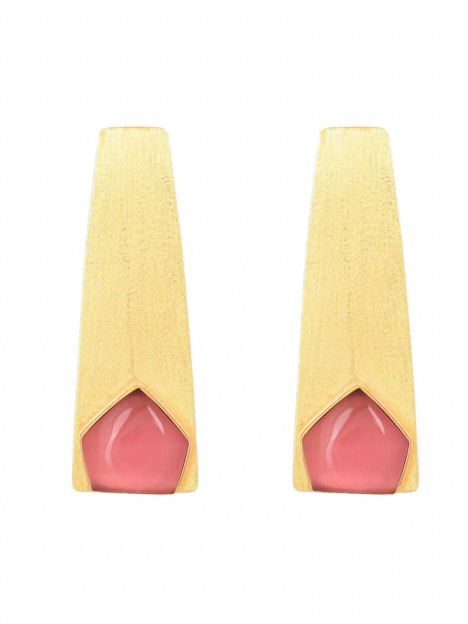 Women's Long Pentagonal Stone Earring