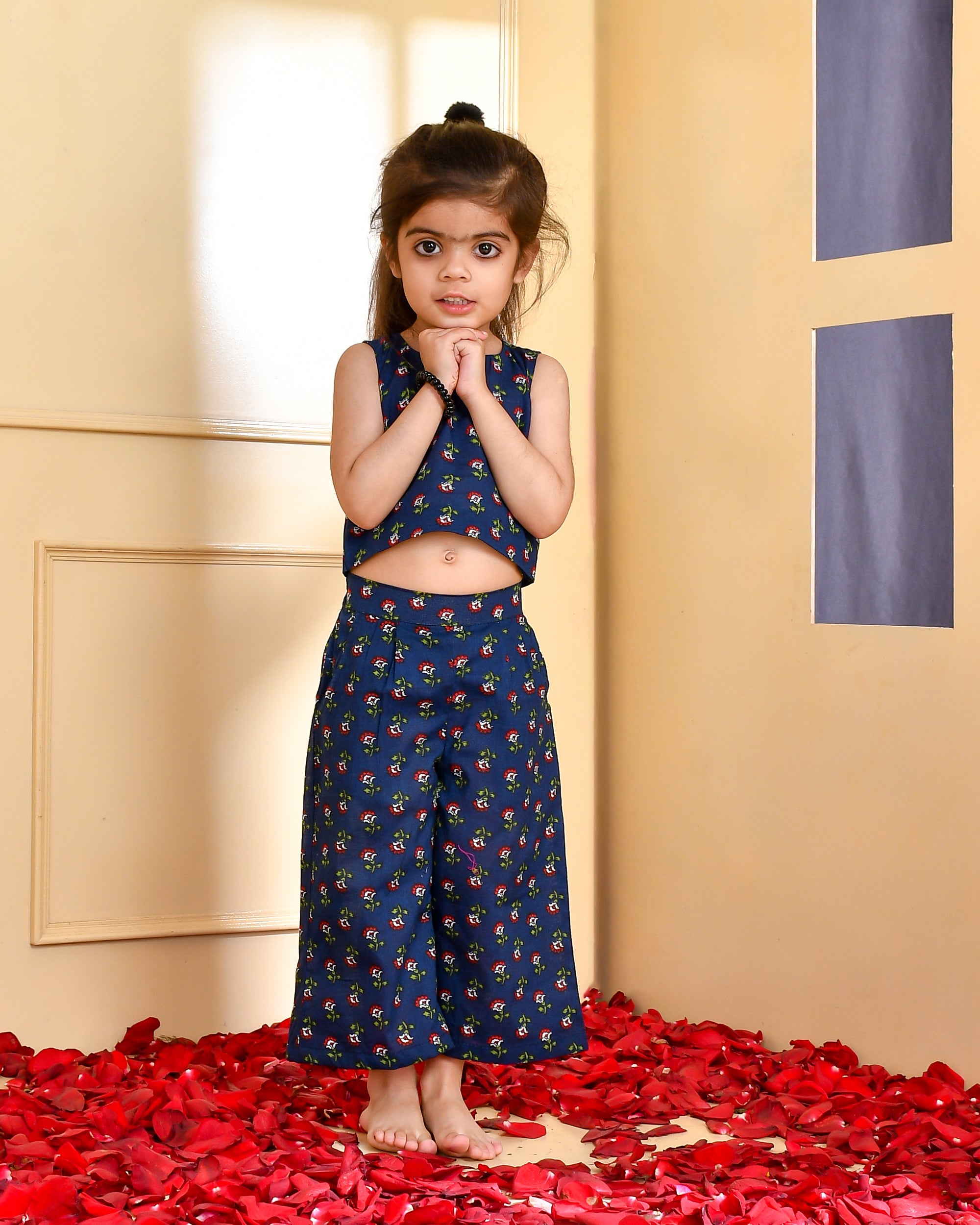 Girl's Blue Top and Trouser Set - Rangpur
