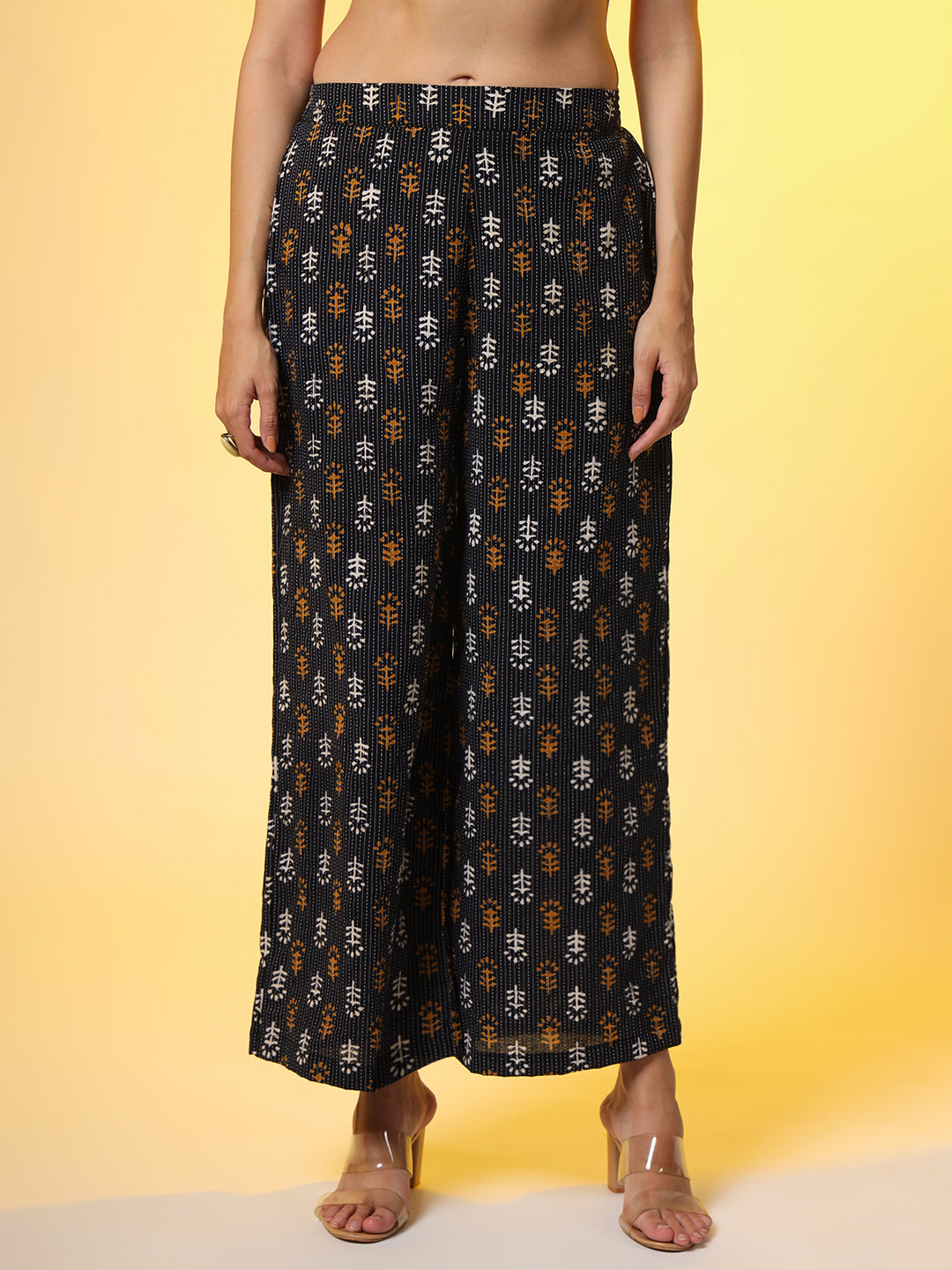 Women's Chikankari Co-Ord Set With Katha And Block Print