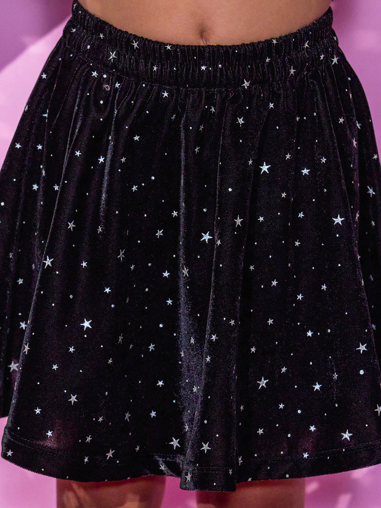 Girl's Sliver Shrug And Skirt With Bustier Co-Ordinate Set