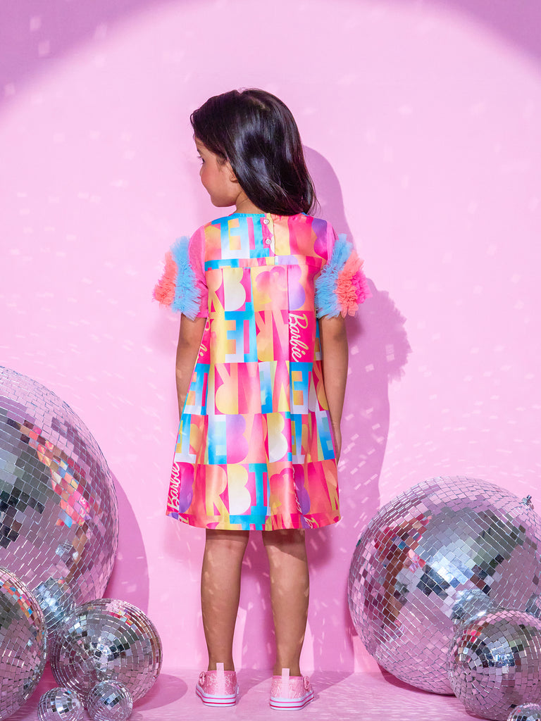 Girl's Pink Short Sleeves Dress