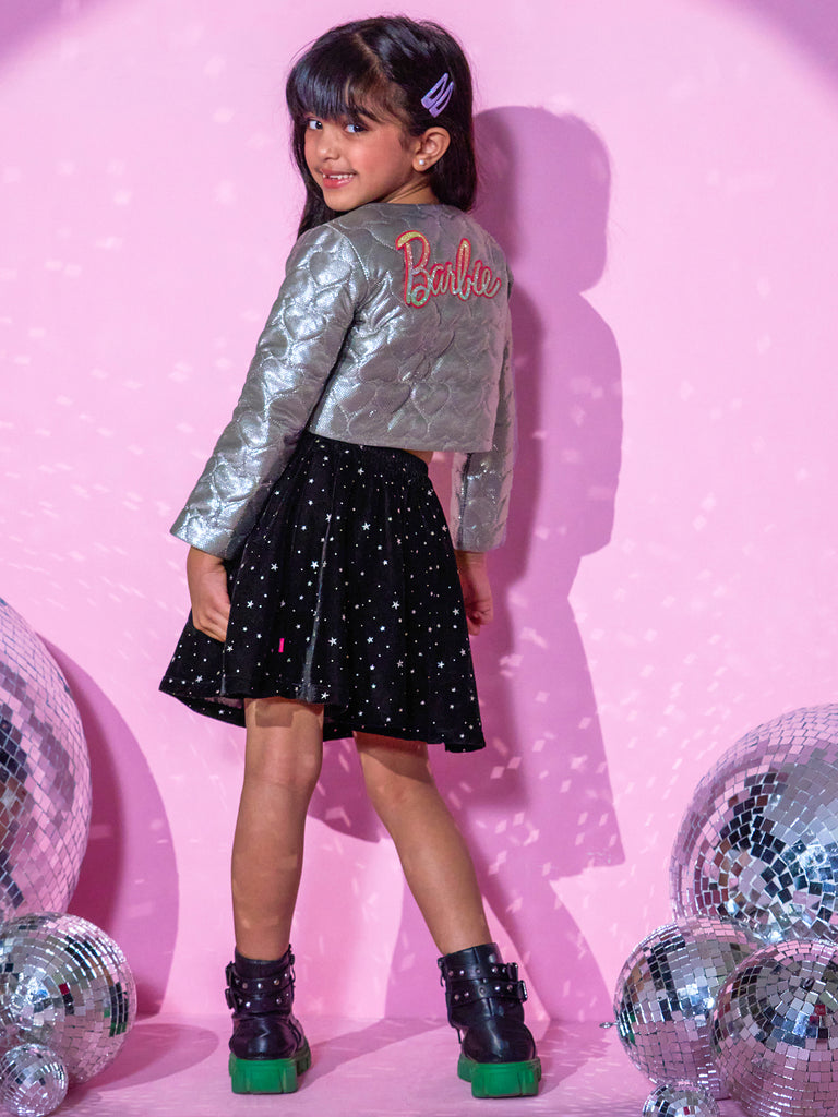 Girl's Silver Shimmer Rockstar Shrug