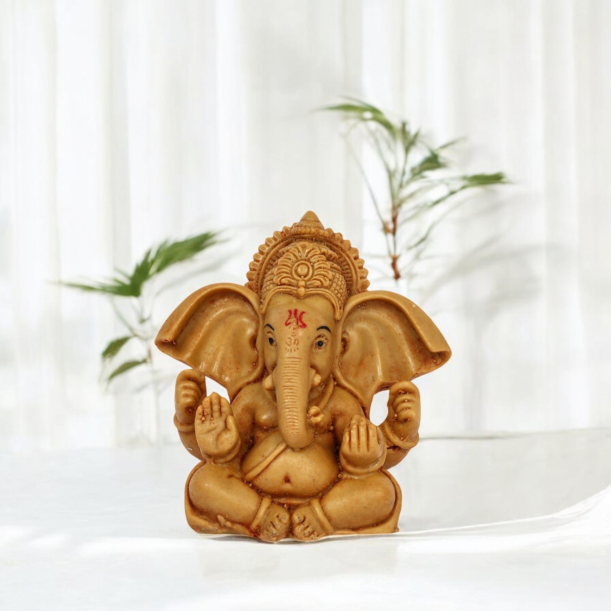 Lord Ganesha Showpiece for Home Décor—Light Brown