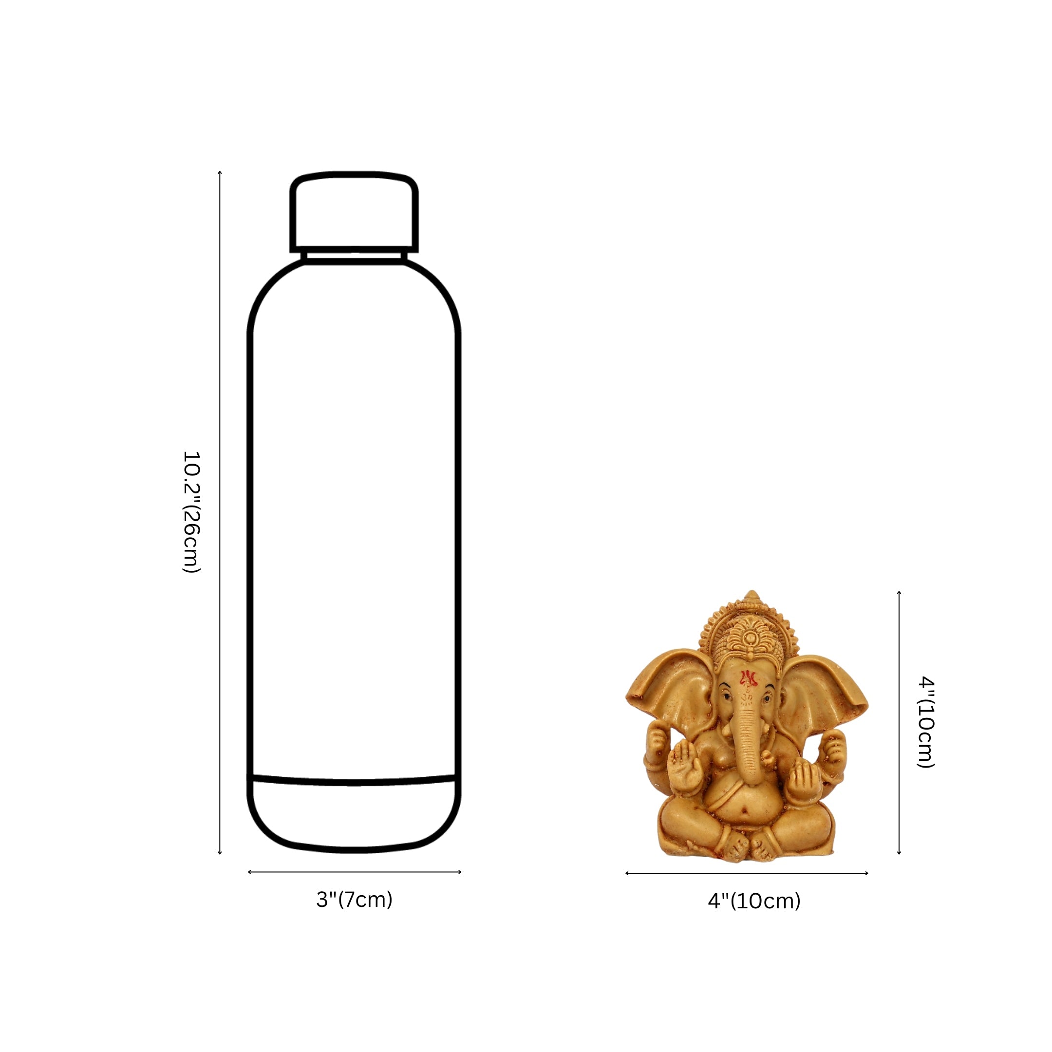 Lord Ganesha Showpiece for Home Décor—Light Brown
