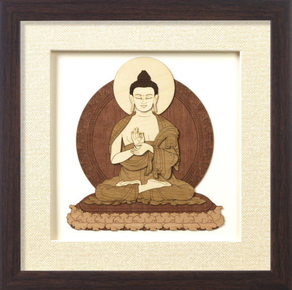 Lotus Buddha Wooden Wall Hanging 8x8 Inch By Trendia Decor