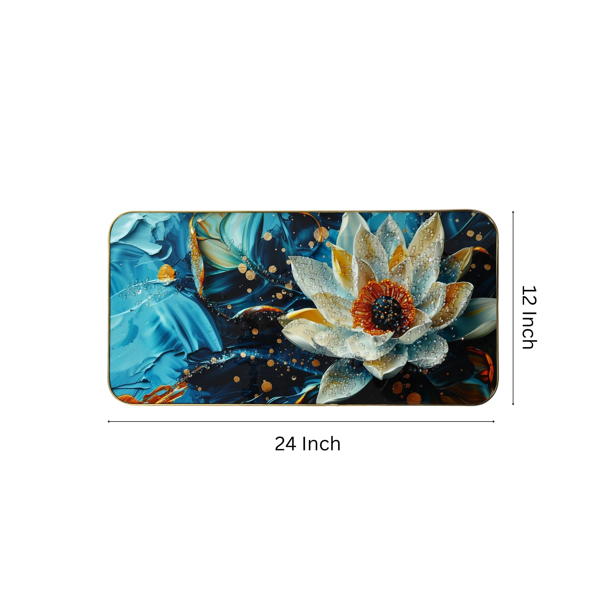 Lotus Flower Resin Wall Hanging