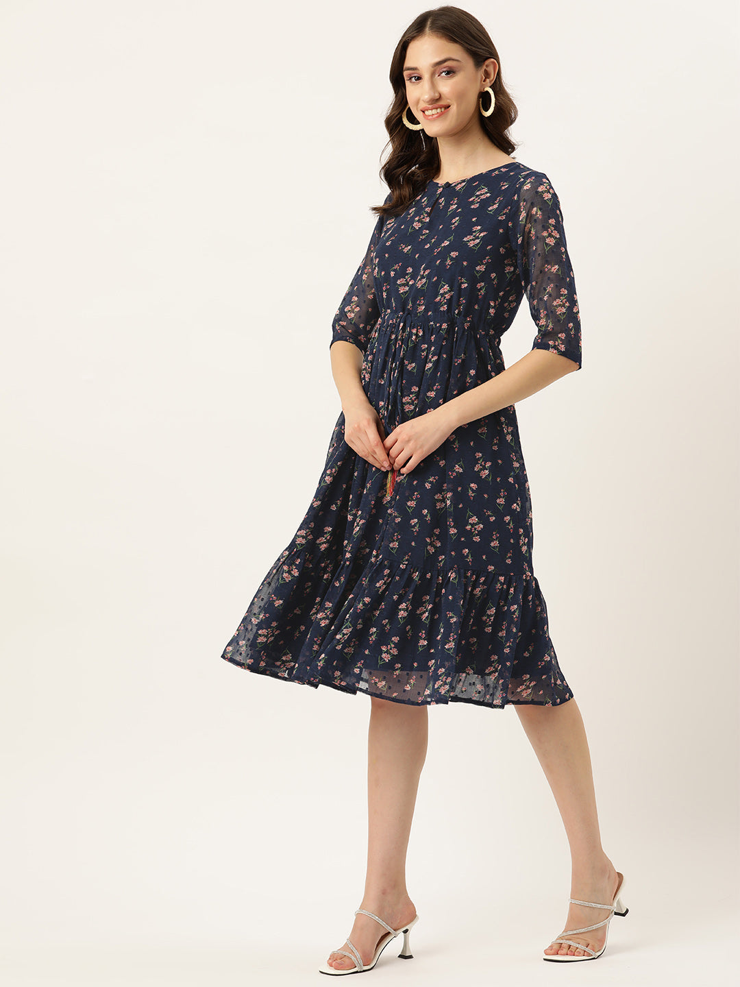 Women's Layered Blue Dress - VAABA USA