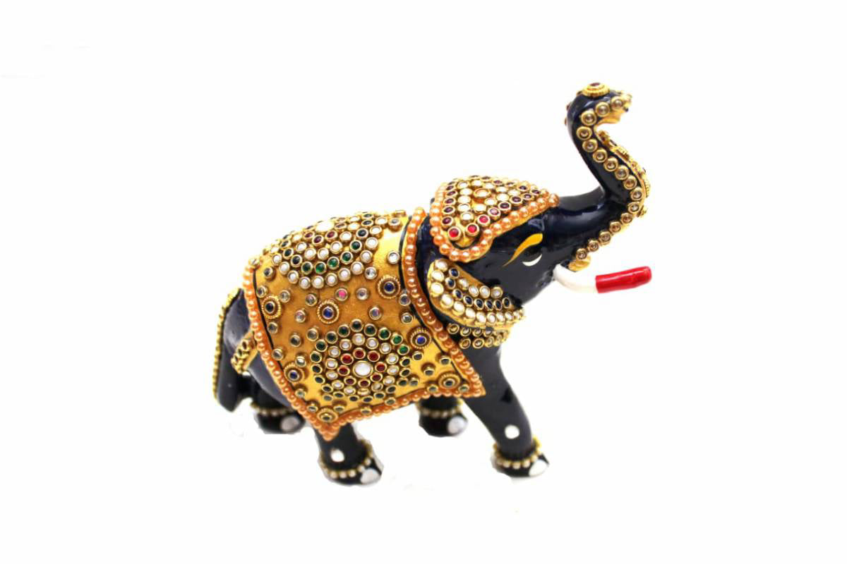 Decorative Rajasthani Elephant Showpiece By Trendia Decor
