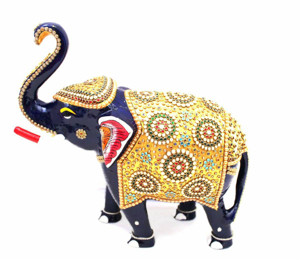 MT-1041-12 (12" ELEPHANT UT JWELLERY CUTTING STONE PAINTING MT)