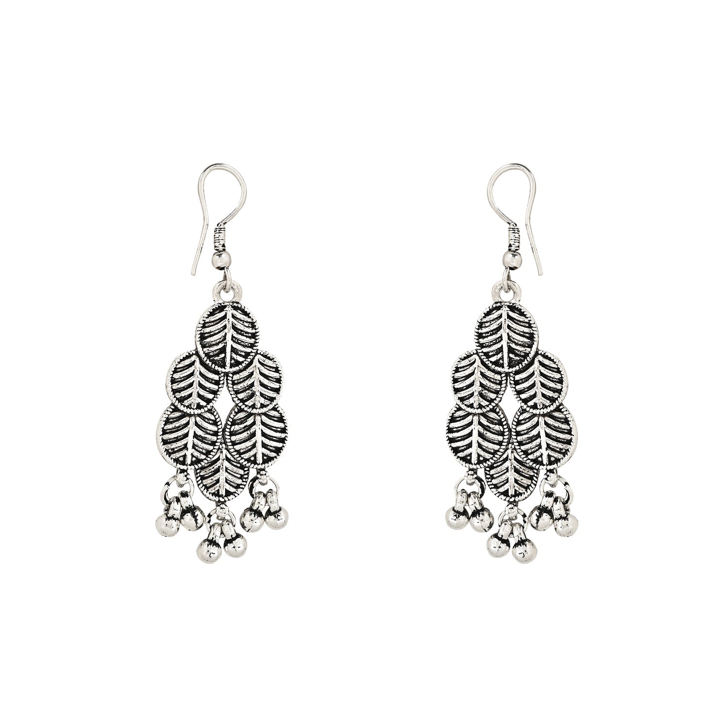 Women's Antique Silver Oxidized Ethnic Traditional Afghani Choker Necklace Jewellery Set