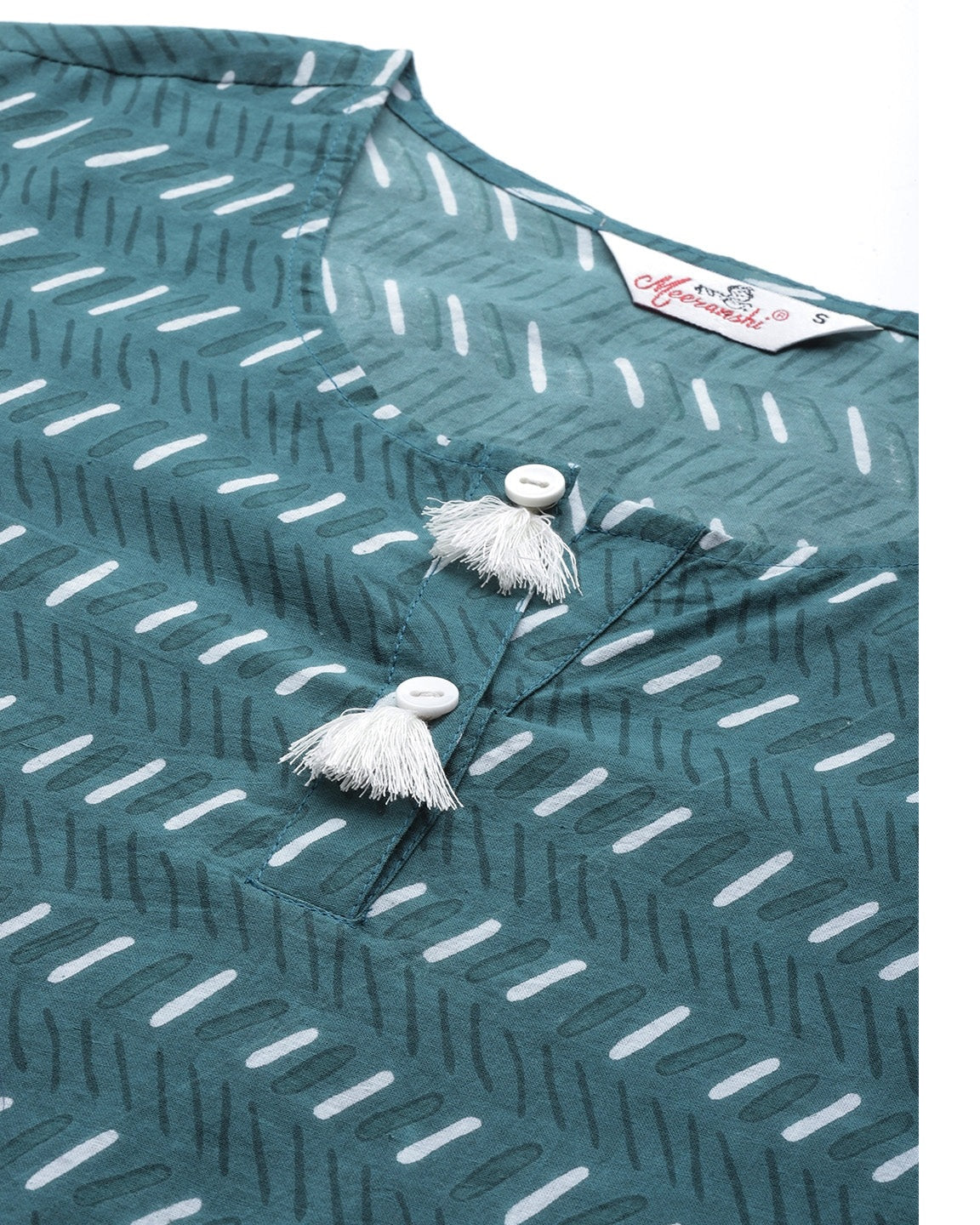 Women's Green & White Printed Night Suit