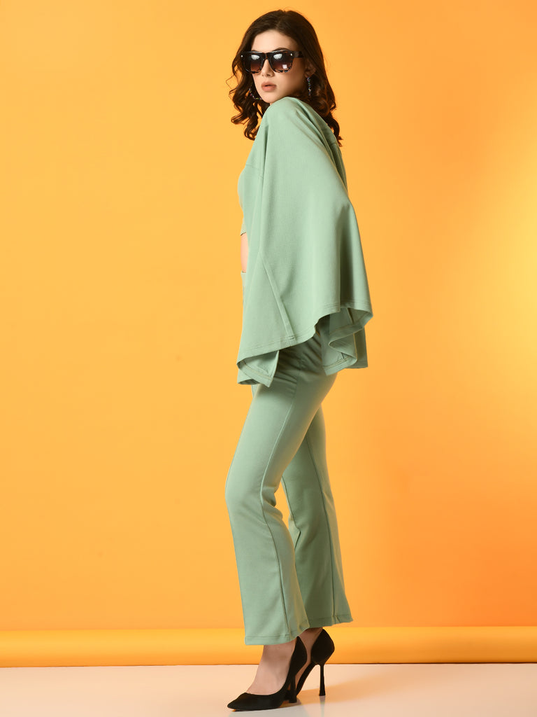 Women's Green Solid Jacket