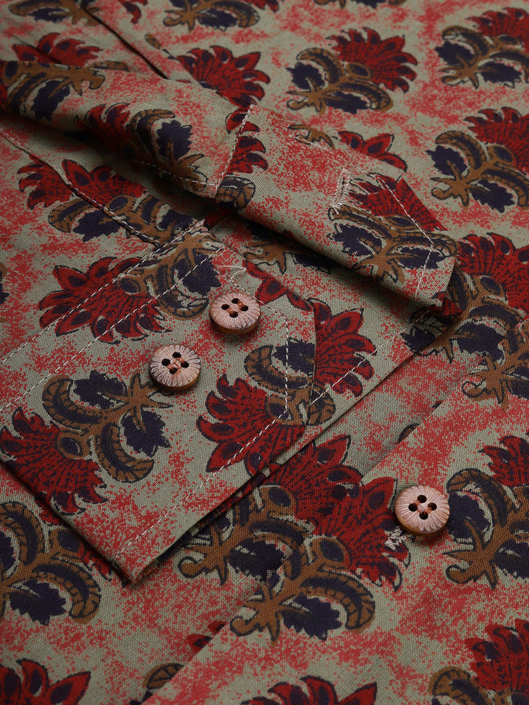 Men's Brown Cotton Full Sleeves Shirts For Men