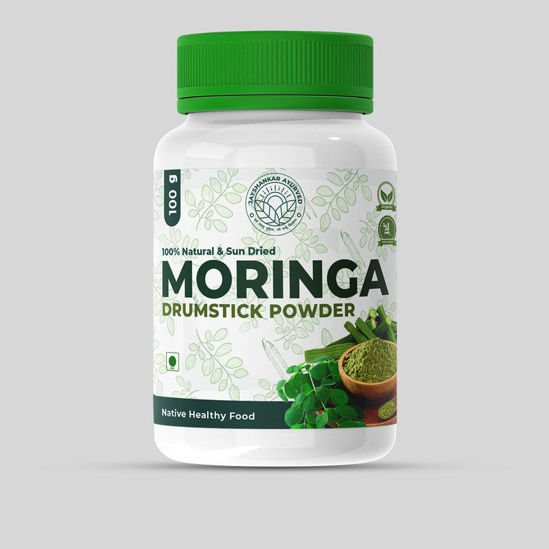 Moringa Drumstick Powder: Nutrient-Rich Miracle Green Superfood (100Gm) - Jayshankar Ayurved