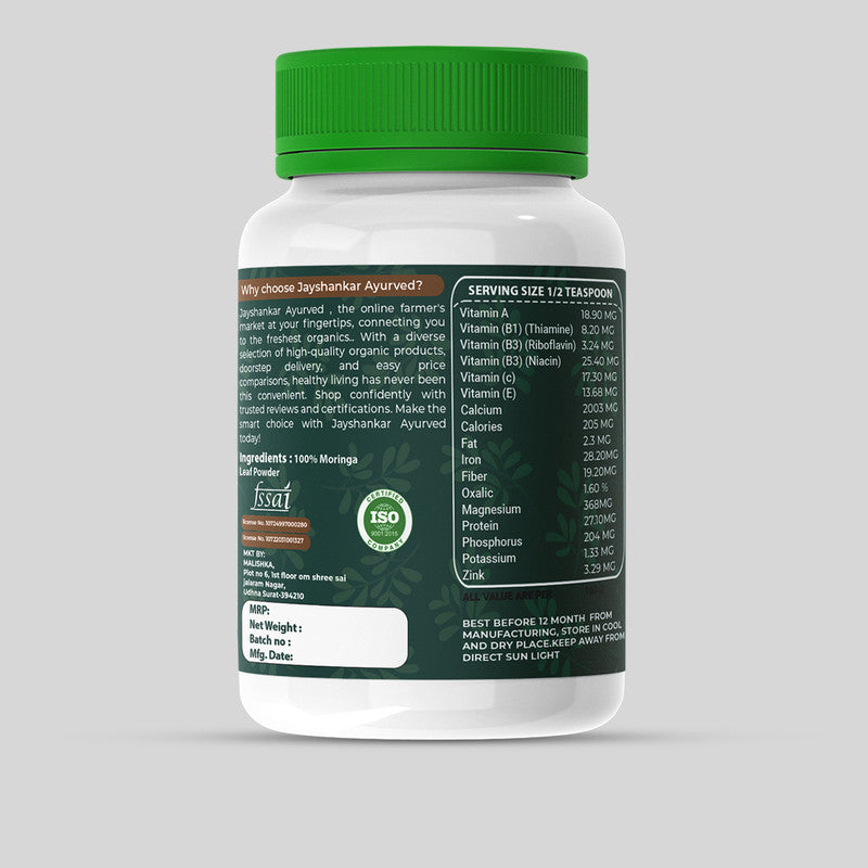 Moringa Leaf Powder: Organic Nature'S Finest Superfood Powder (100Gm)