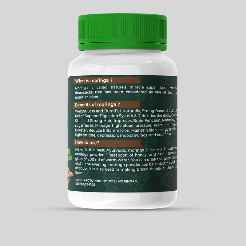 Moringa Leaf Powder: Pure Organic Nature'S Finest Superfood Powder (100Gm) - Jayshankar Ayurved