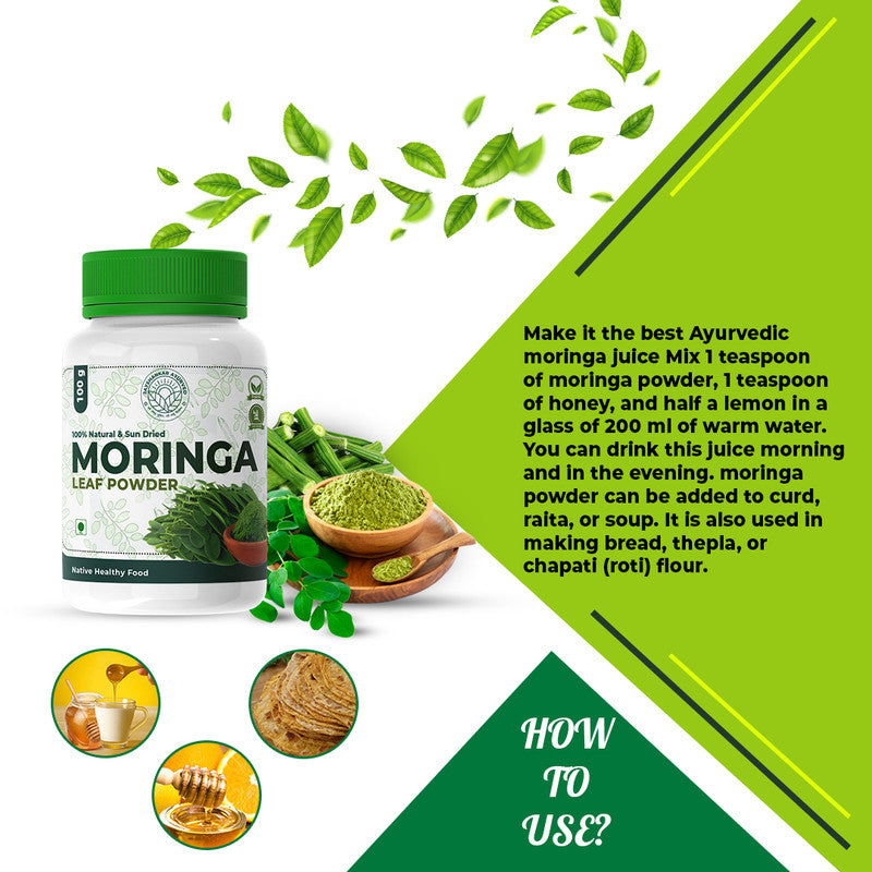 Moringa Leaf Powder: Pure Organic Nature'S Finest Superfood Powder (100Gm) - Jayshankar Ayurved