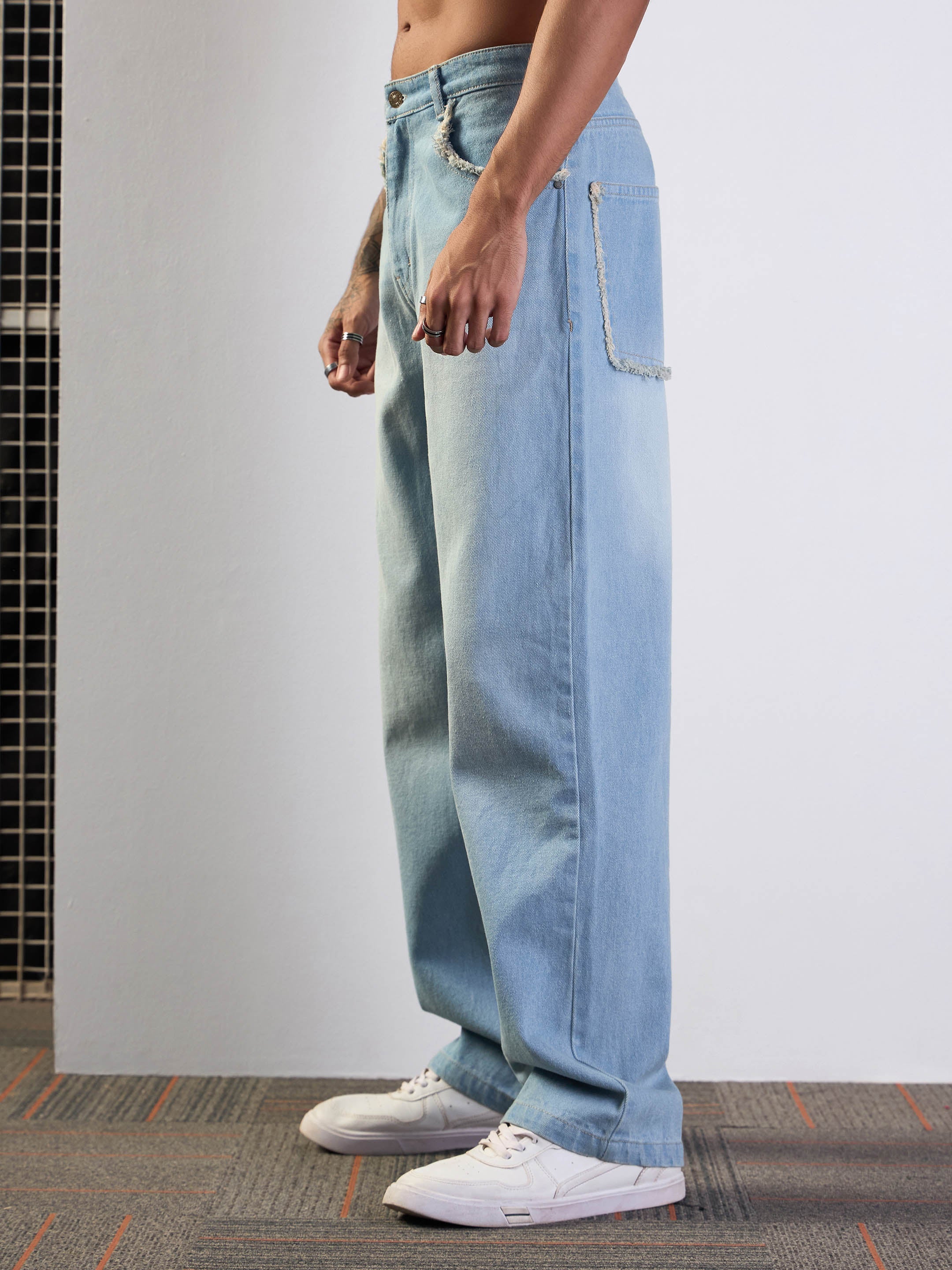 Men's Blue Baggy Jean - Mascln Sassafras