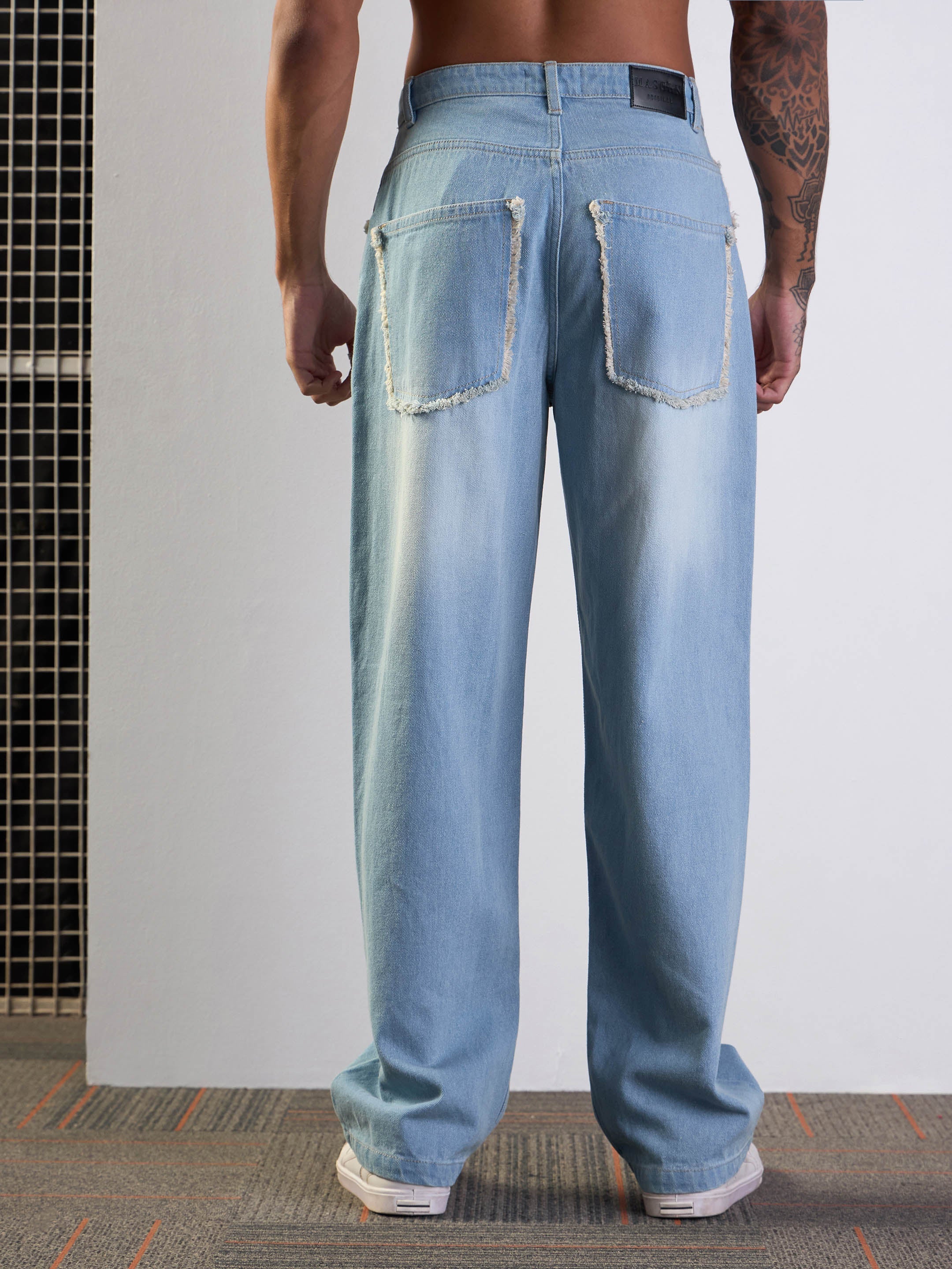 Men's Blue Baggy Jean - Mascln Sassafras