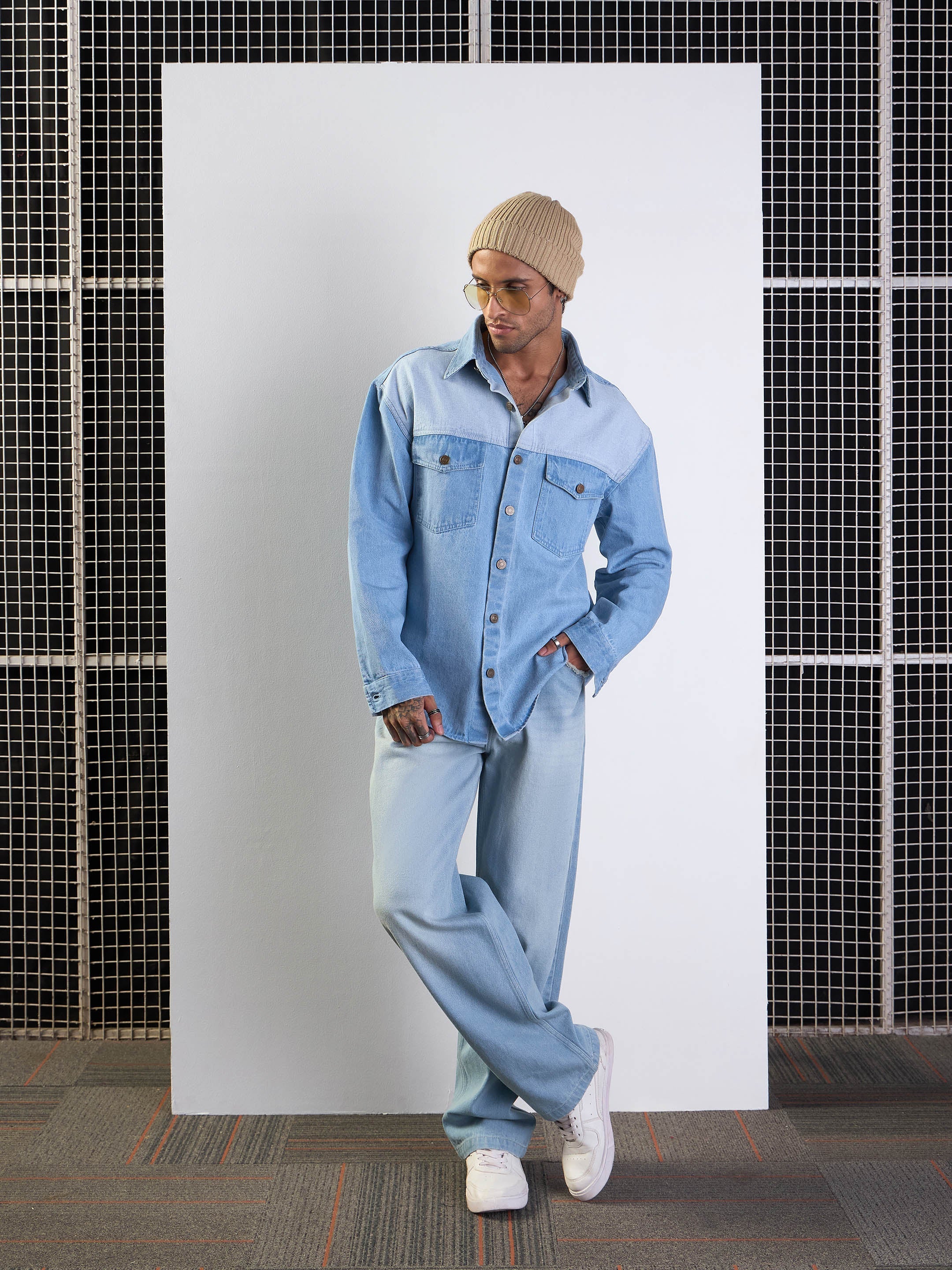 Men's Blue Baggy Jean - Mascln Sassafras