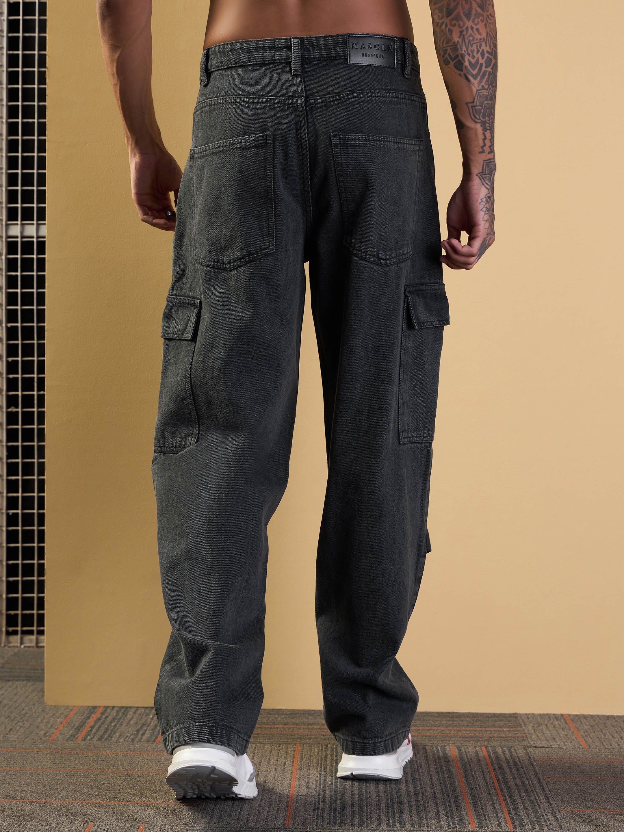 Men's Grey Baggy Jean - Mascln Sassafras