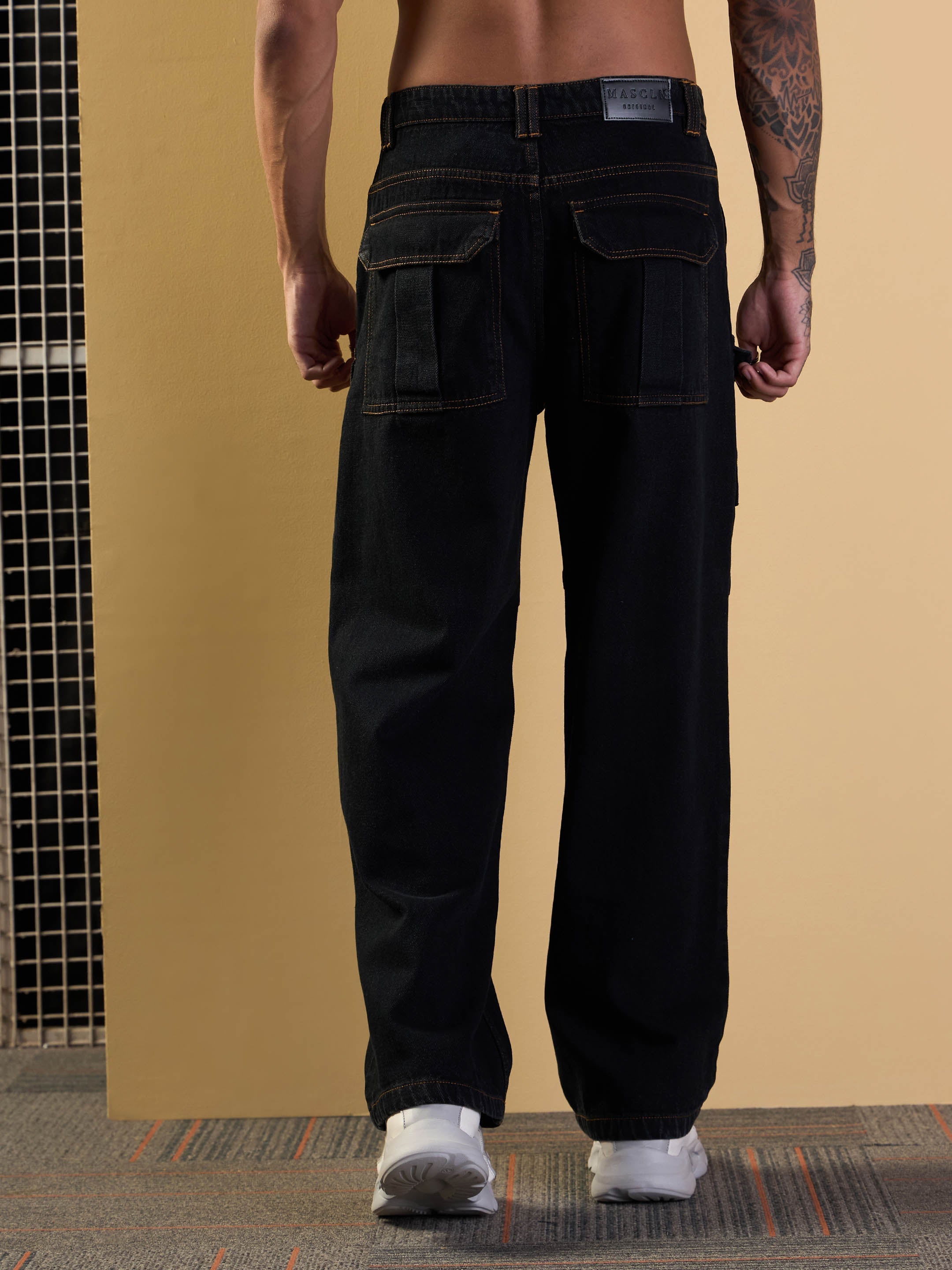 Men's Black Side Pocket Jean - Mascln Sassafras