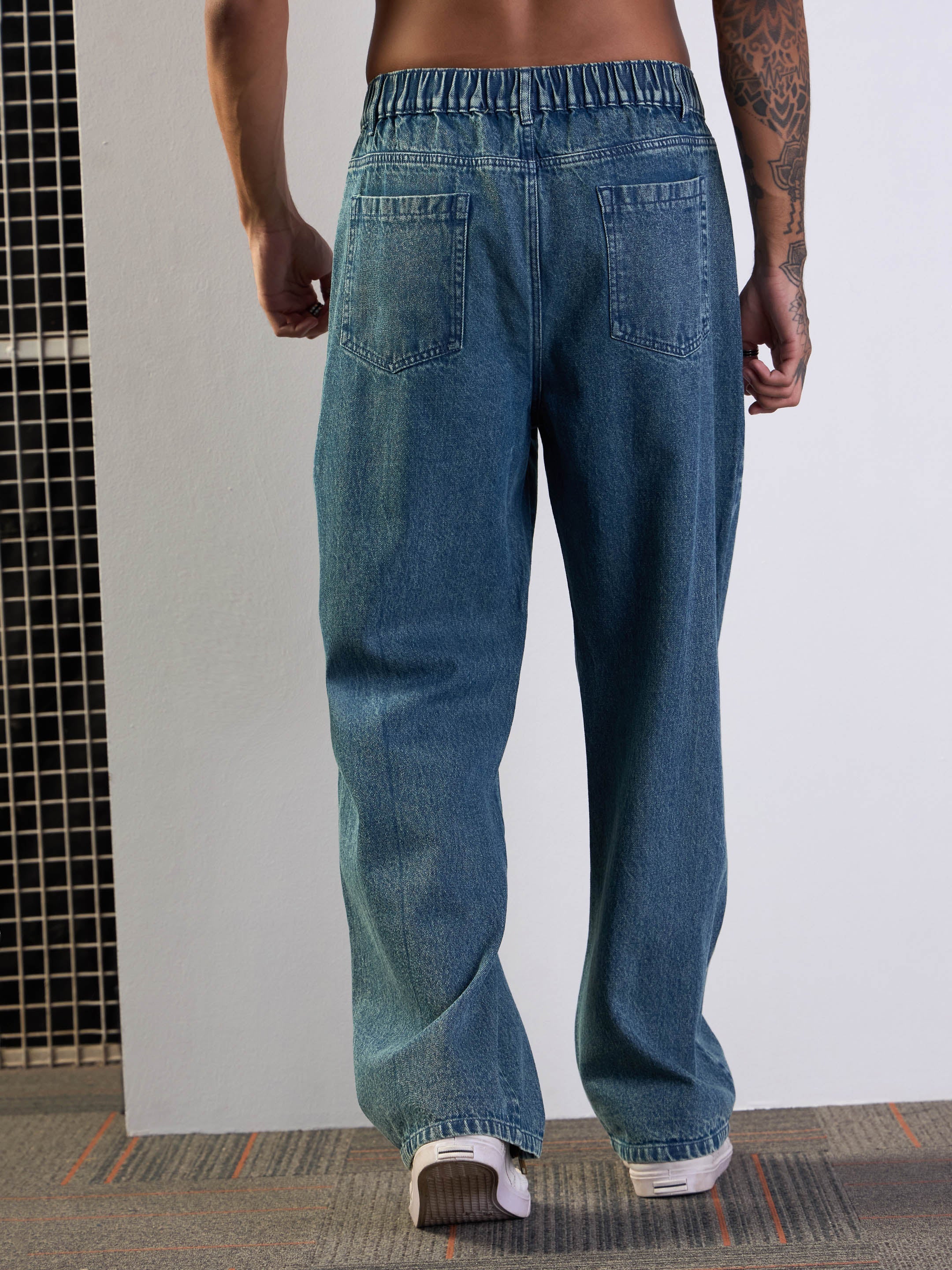 Men's Blue Baggy Jean - Mascln Sassafras