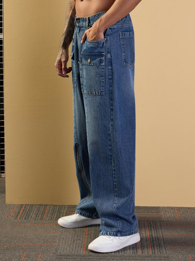Men's Blue Baggy Jean