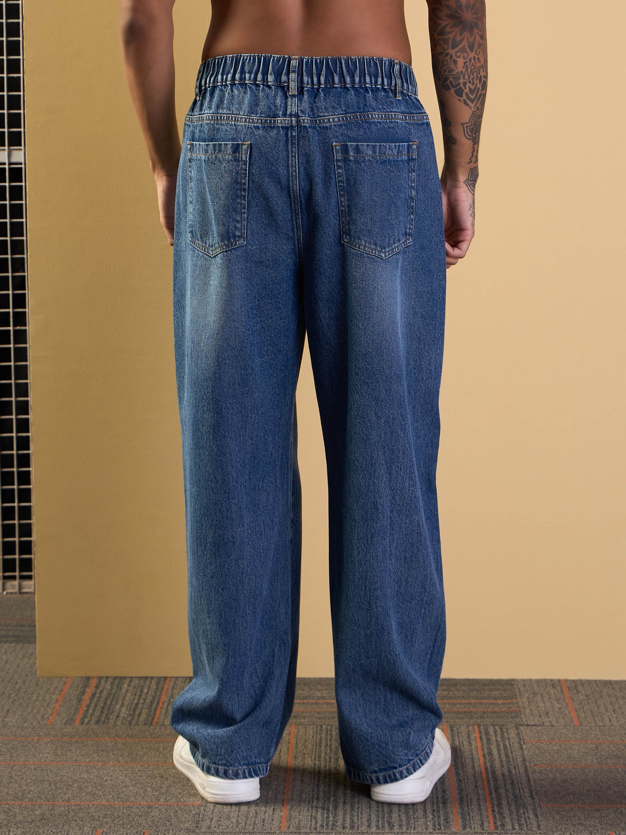 Men's Blue Baggy Jean - Mascln Sassafras