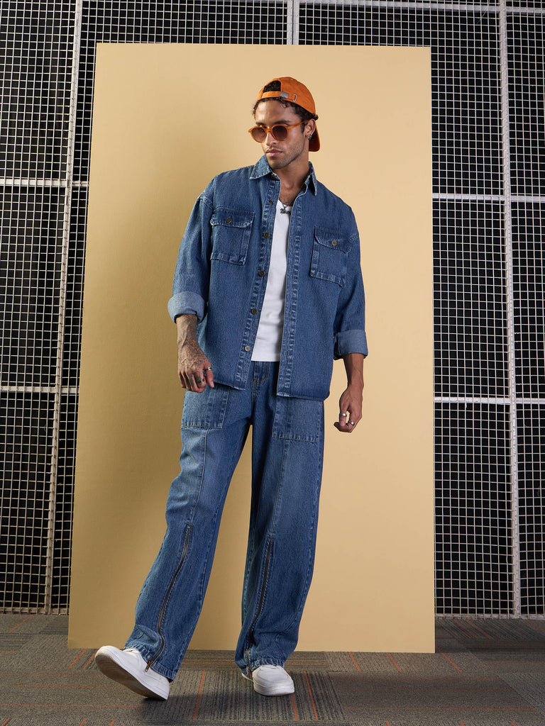Men's Blue Baggy Jean