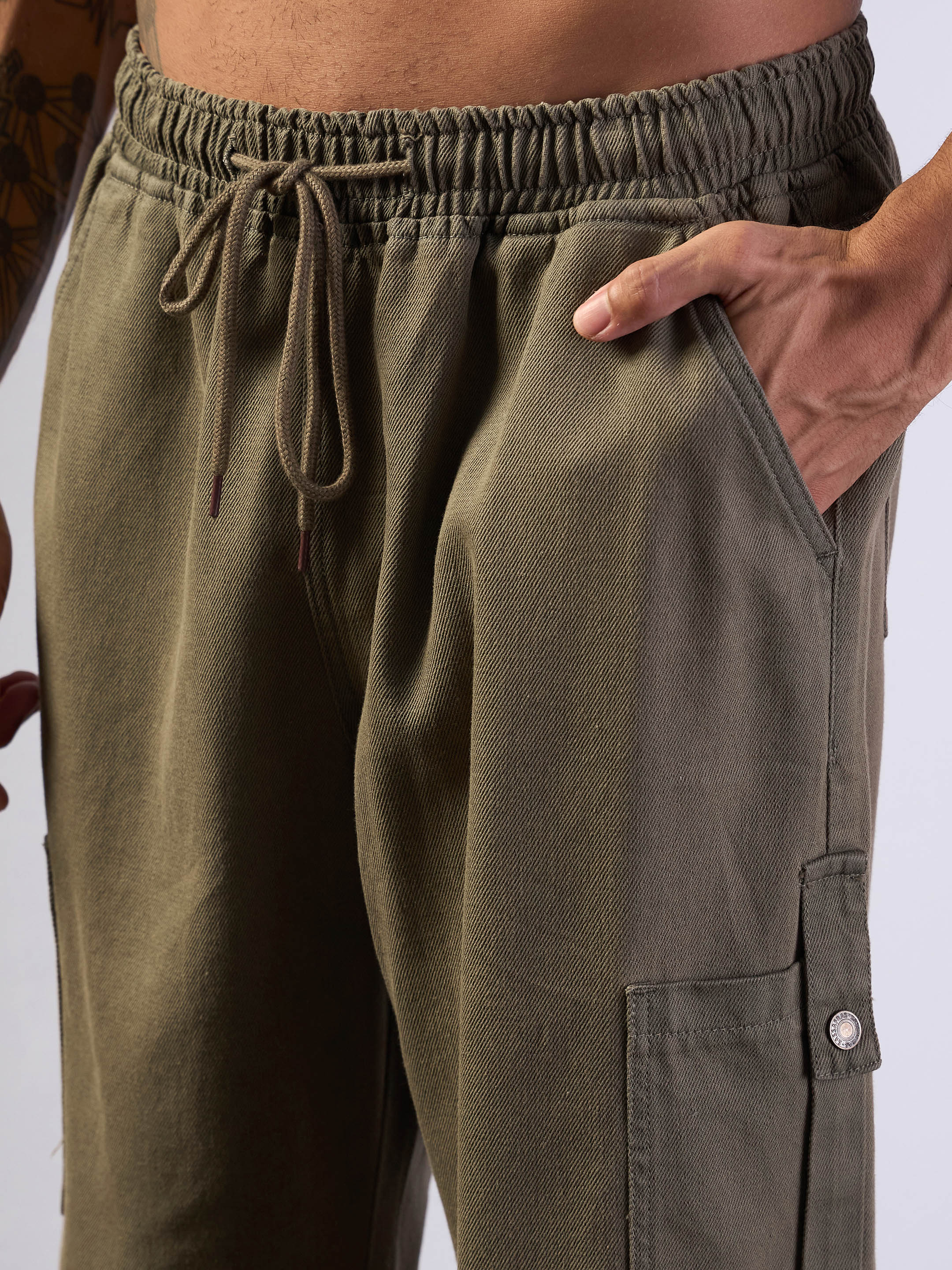 Men's Khaki Baggy Jean - Mascln Sassafras