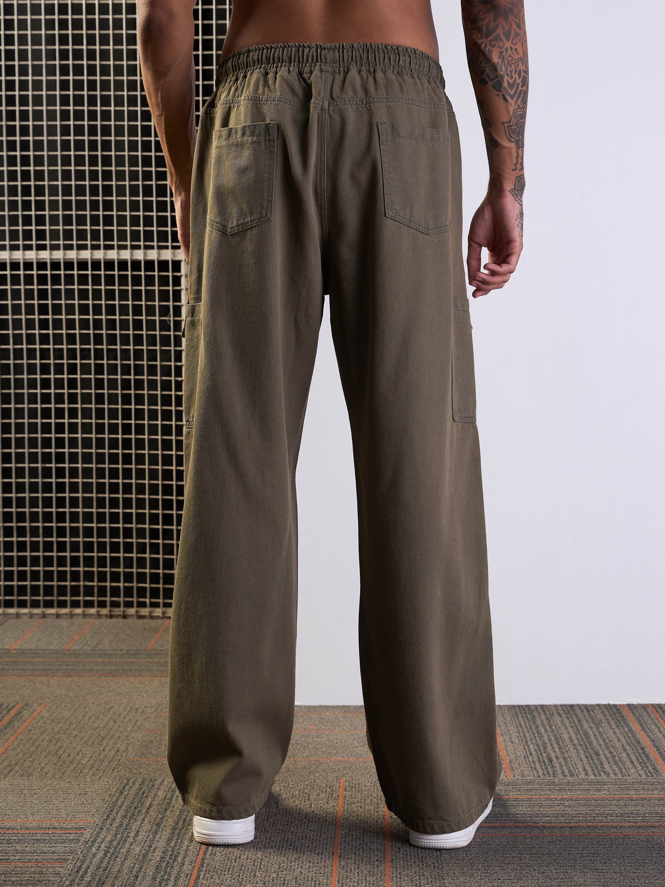 Men's Khaki Baggy Jean - Mascln Sassafras