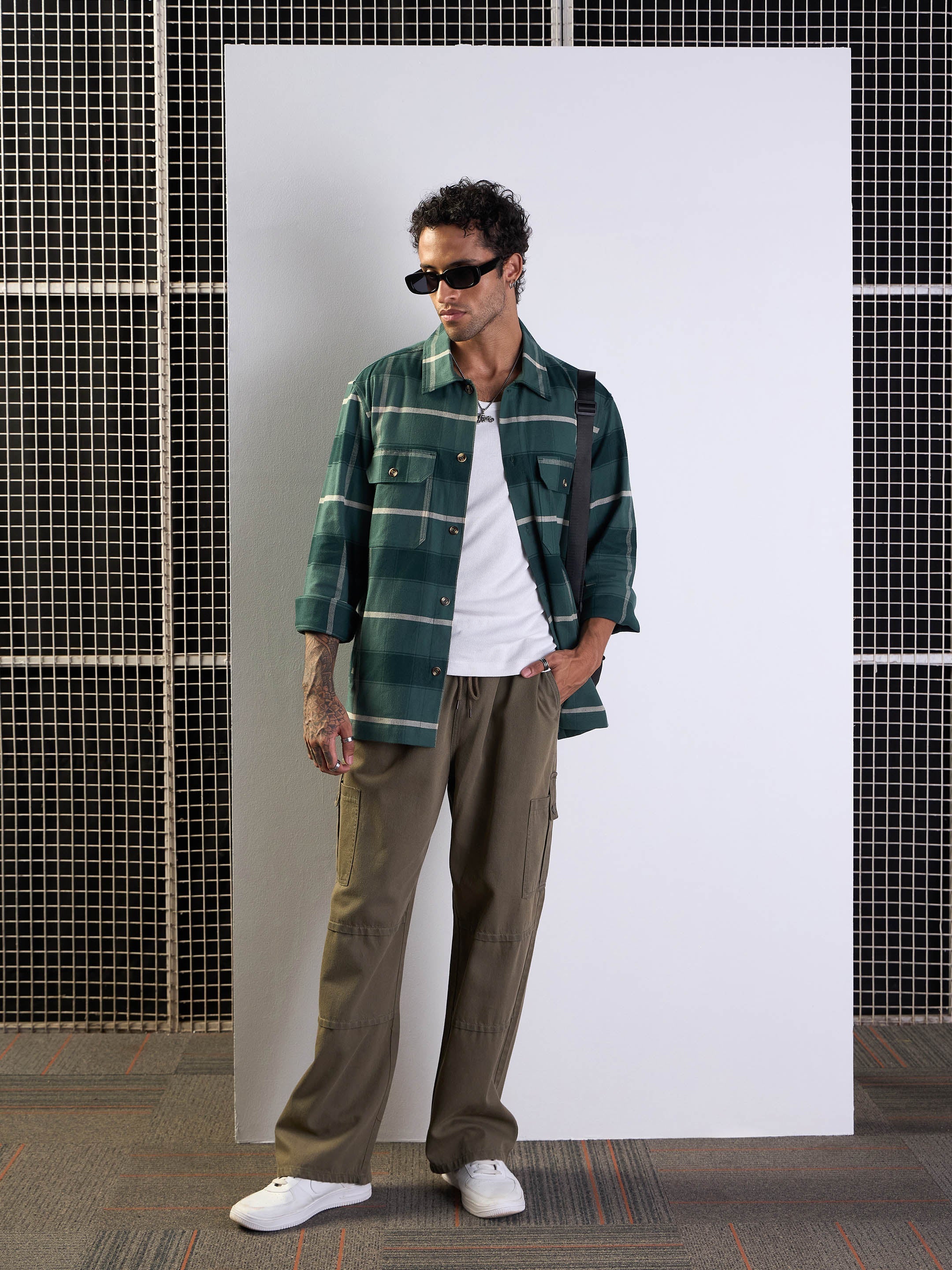 Men's Khaki Baggy Jean - Mascln Sassafras