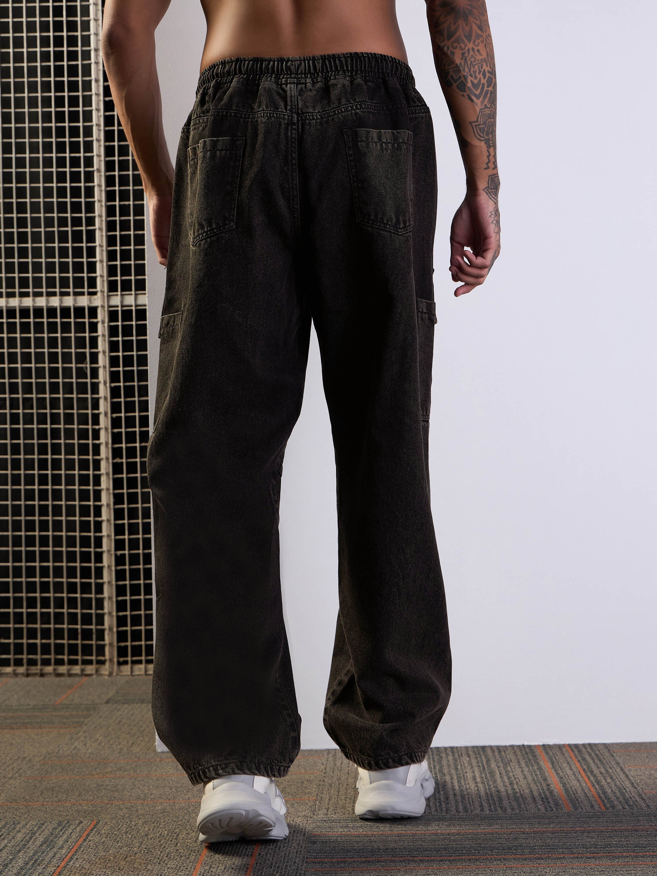 Men's Black Baggy Jean - Mascln Sassafras