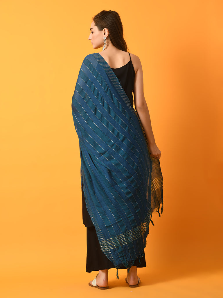 Women's  Black Solid Anarkali Party Kurta Sets With Dupatta