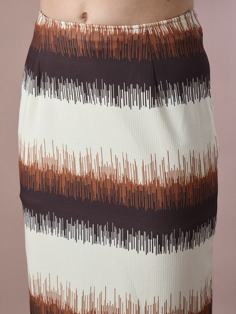 Women's  Multi Printed Knee Length Party Embellished Skirts