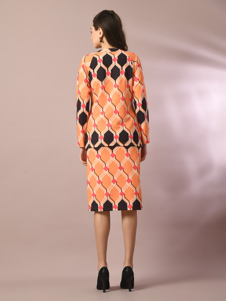 Women's  Multi Printed Knee Length Party Embellished Skirts