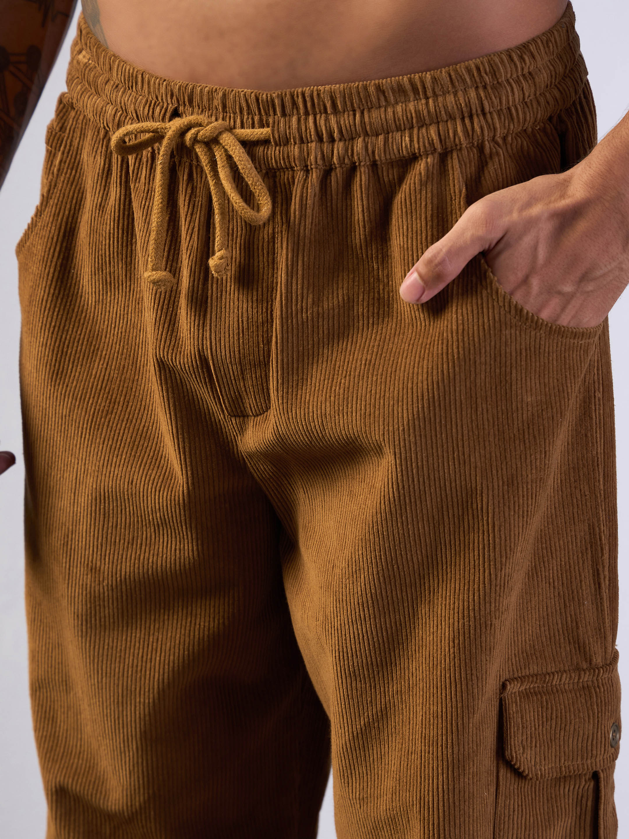 Men's Brown Side Pocket Pant - Mascln Sassafras