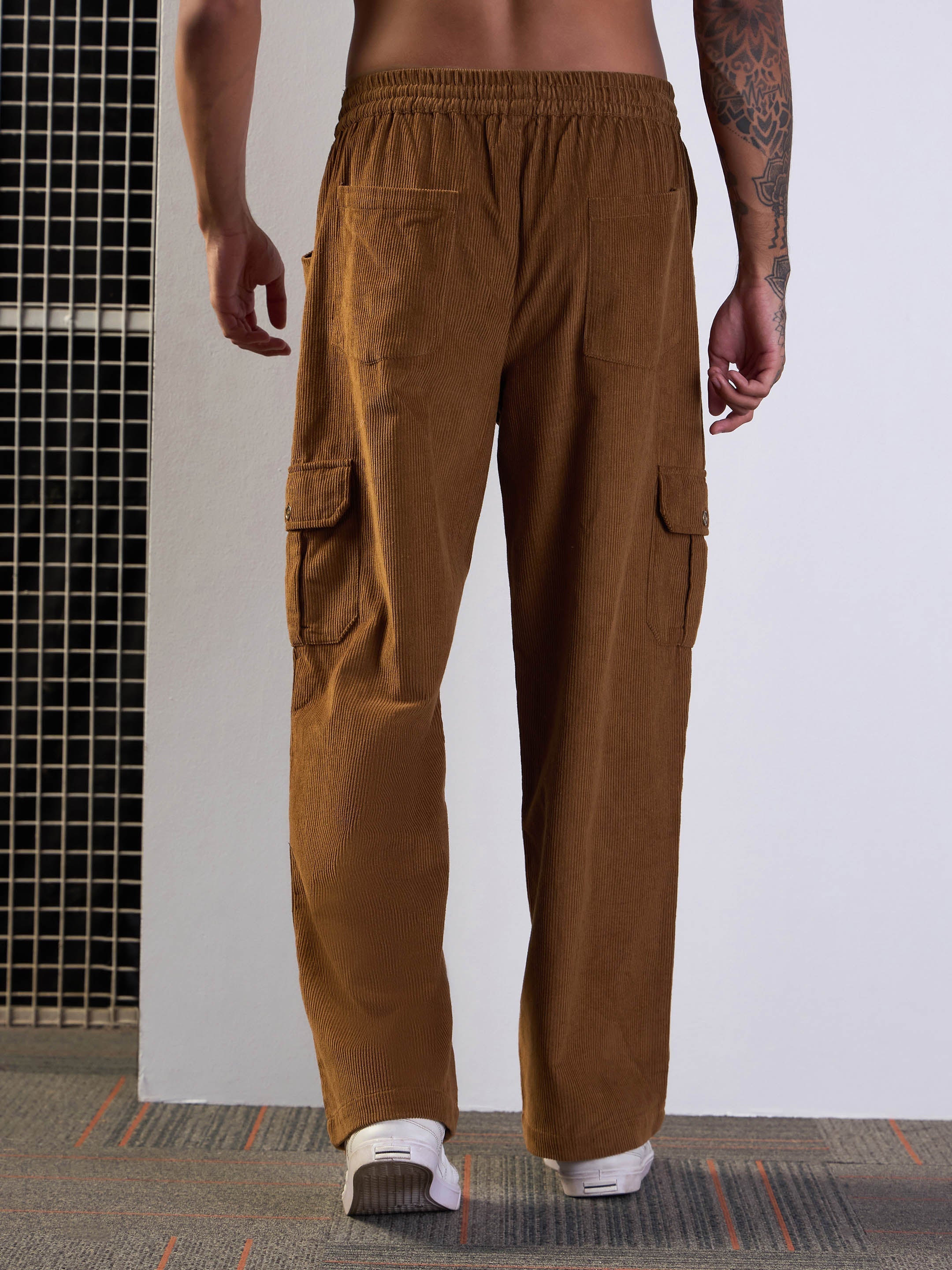 Men's Brown Side Pocket Pant - Mascln Sassafras