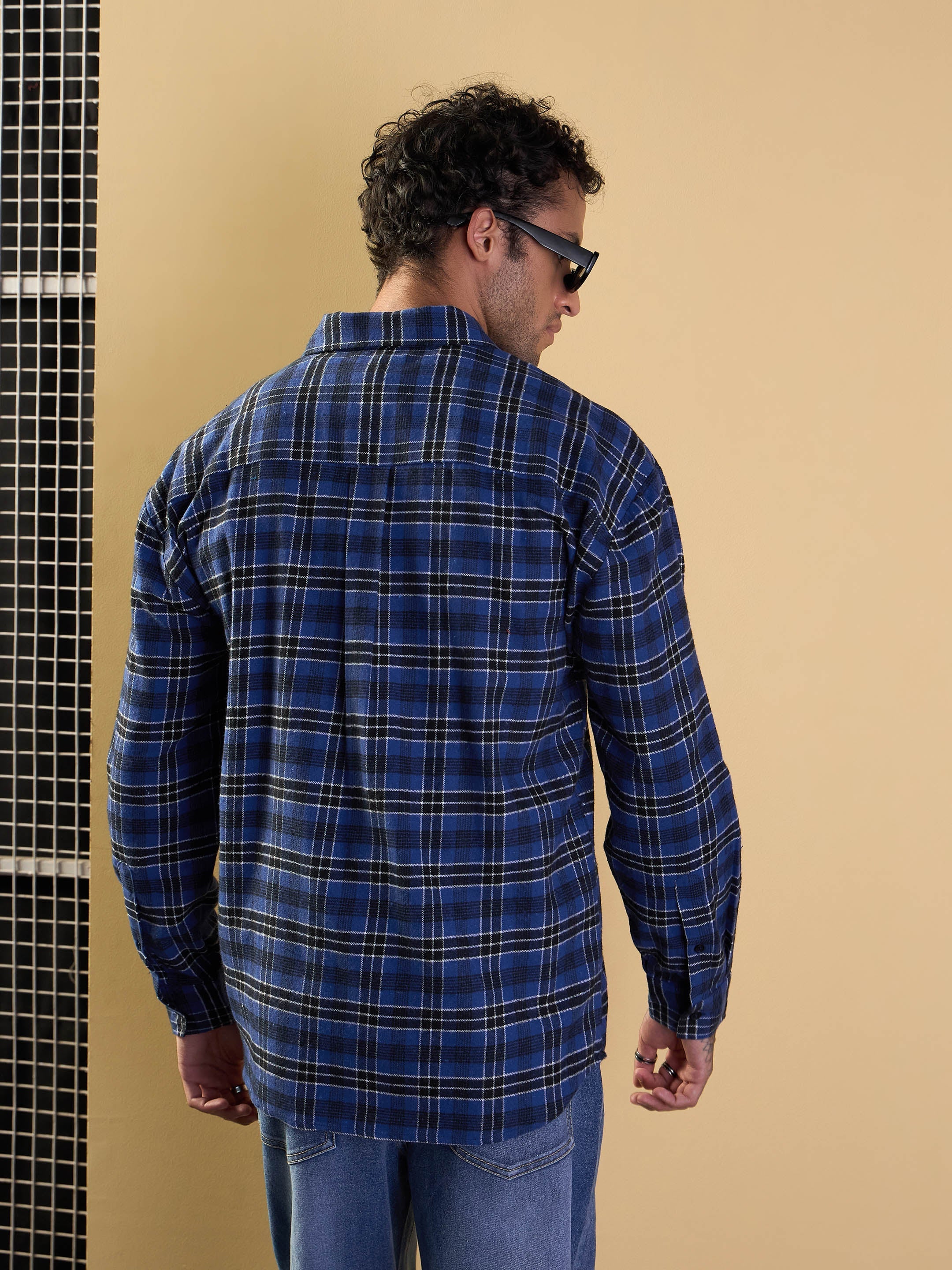 Men's Blue Over Size Shirt - Mascln Sassafras