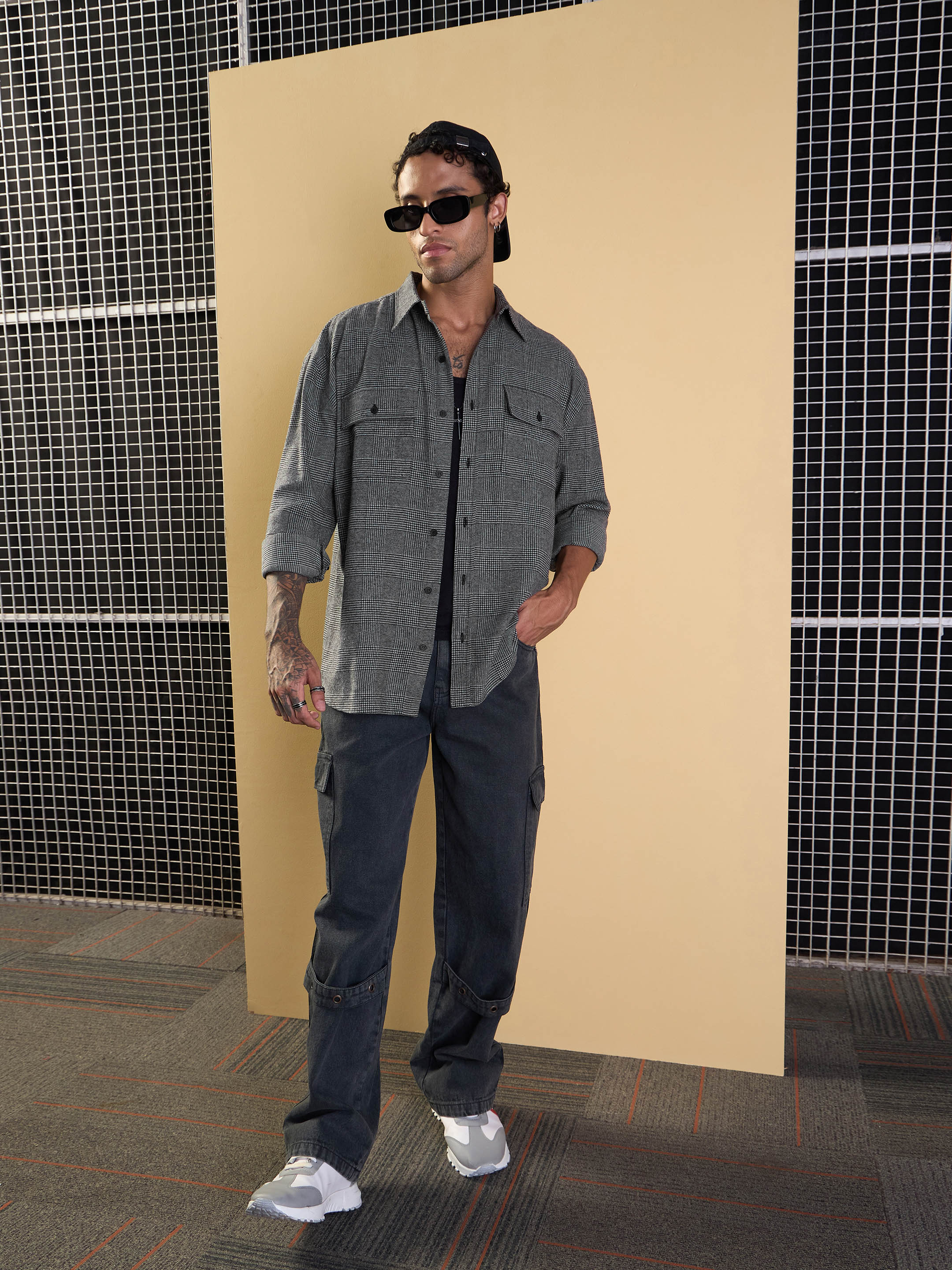 Men's Grey Over Size Shirt - Mascln Sassafras