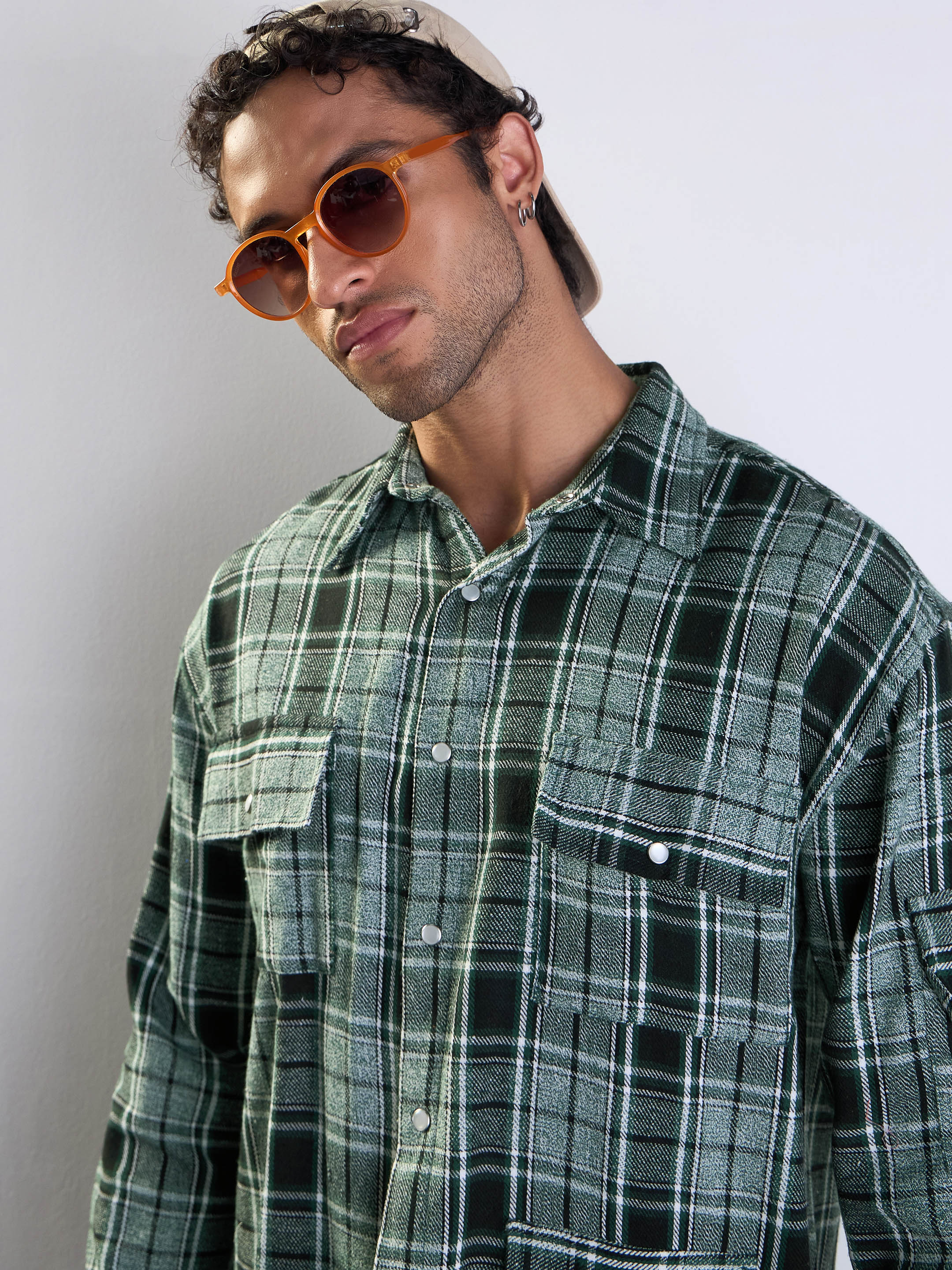 Men's Green Over Size Shirt - Mascln Sassafras