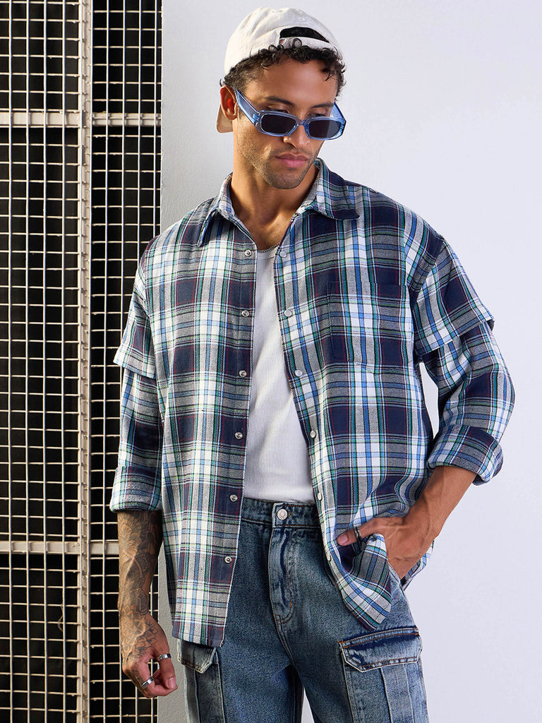 Men's Blue Over Size Shirt