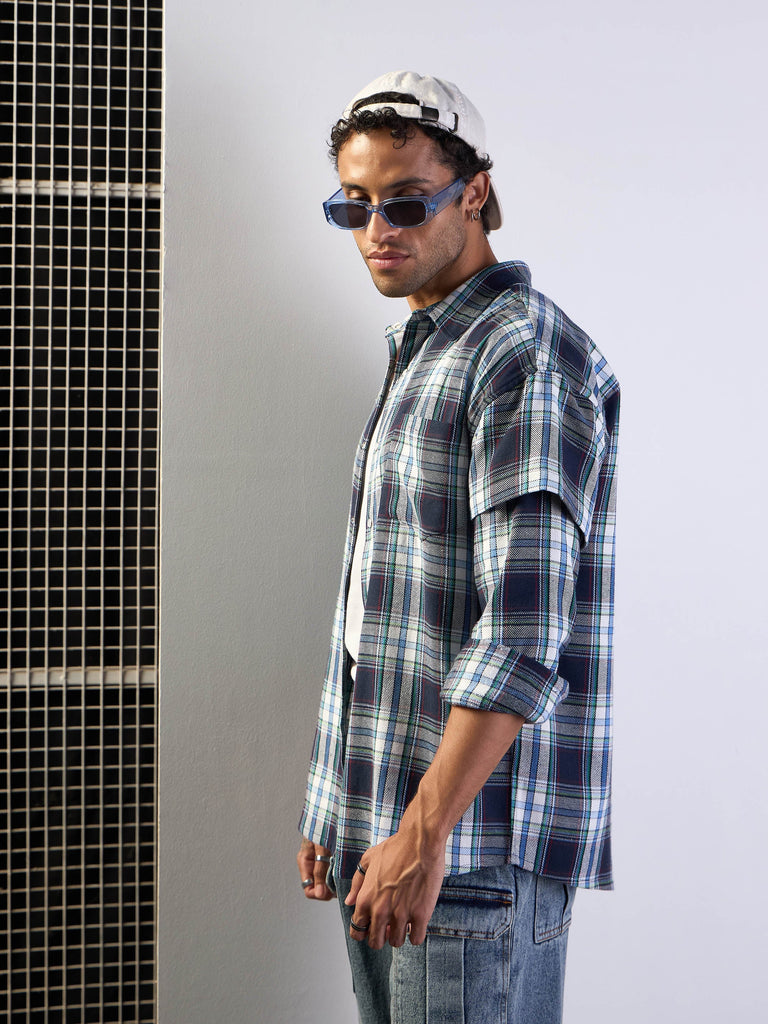 Men's Blue Over Size Shirt