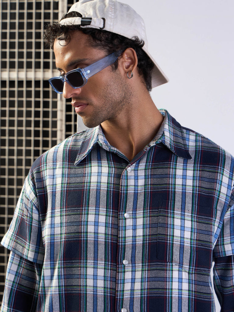 Men's Blue Over Size Shirt