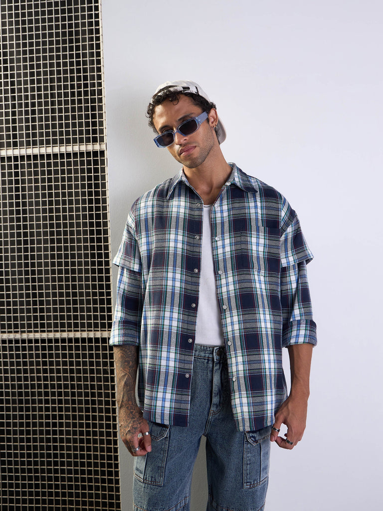 Men's Blue Over Size Shirt