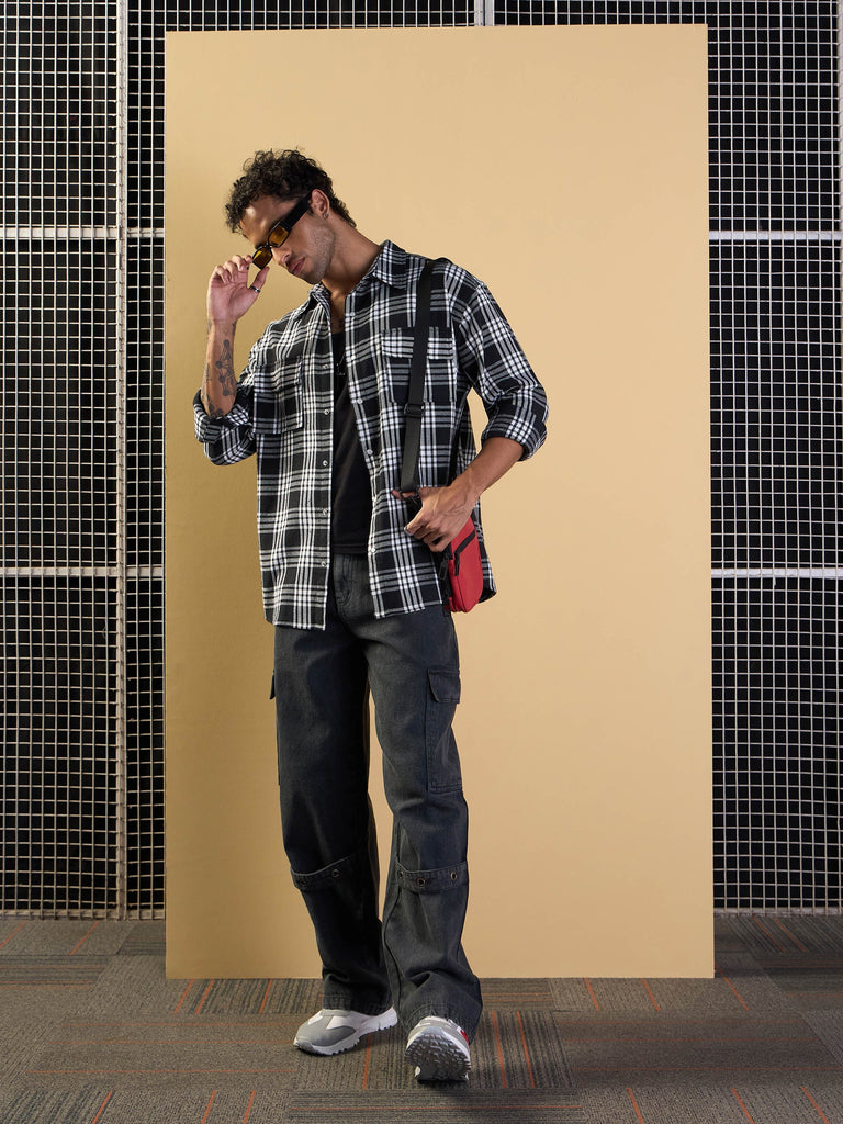 Men's Black Over Size Shirt
