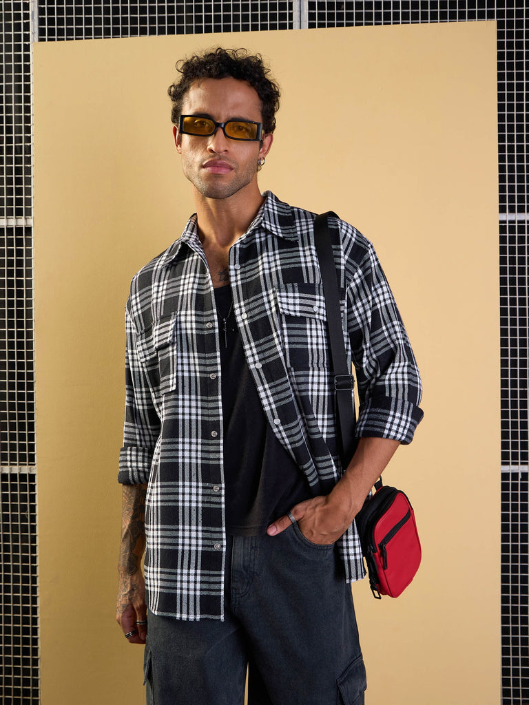 Men's Black Over Size Shirt